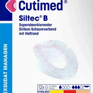 Cutimed Siltec B Oval 7x10cm (3x6cm) 12 Stück PZN 12369905