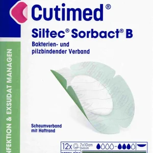 Cutimed Siltec Sorbact B 7x10cm 12 Stück PZN 13574429