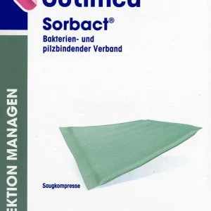 Cutimed Sorbact Saugkompresse antimikrobiell 10x10cm 6 Stück PZN 07343298