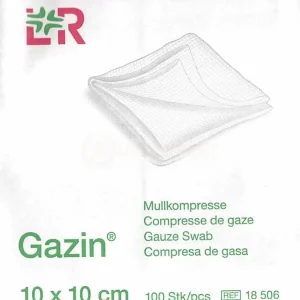 Gazin Mullkompresse 10x10cm 8fach 17fädig 100 Stück PZN 03959418