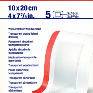 Leukomed T plus Transparentverband mit Wundauflage 10x20cm 5 Stück PZN 05561068