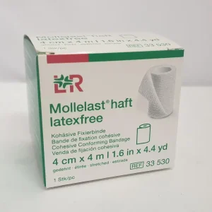 Mollelast haft kohäsive Fixierbinde 4cm x 4m 1 Stück PZN 09886092
