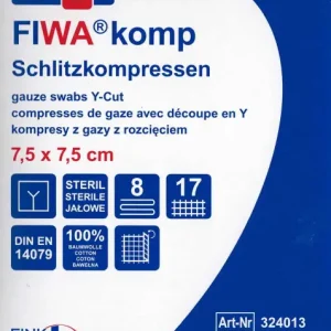 Schlitzkompresse 7,5x7,5cm 50 Stück (25x2) PZN 01023339