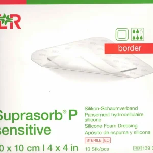 Suprasorb P Sensitive Border 10x10cm 10 Stück PZN 15786354