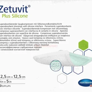 ZETUVIT Plus Silicone steril 12,5x12,5cm 10 Stück PZN 13231853